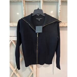 NWT Marc New York size small black cardigan sweater zip up